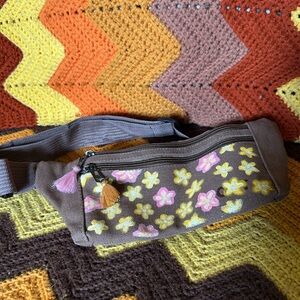 Floral Canvas Belt Bag